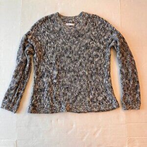 Vince Navy blue & white woven crew neck sweater size small